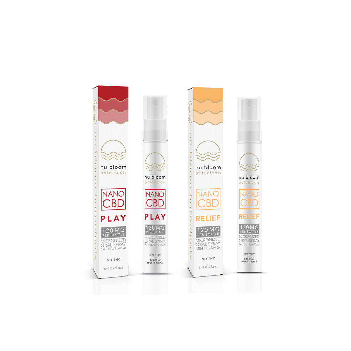 Performance Bundle – Play & Relief Hemp Sprays for Energy