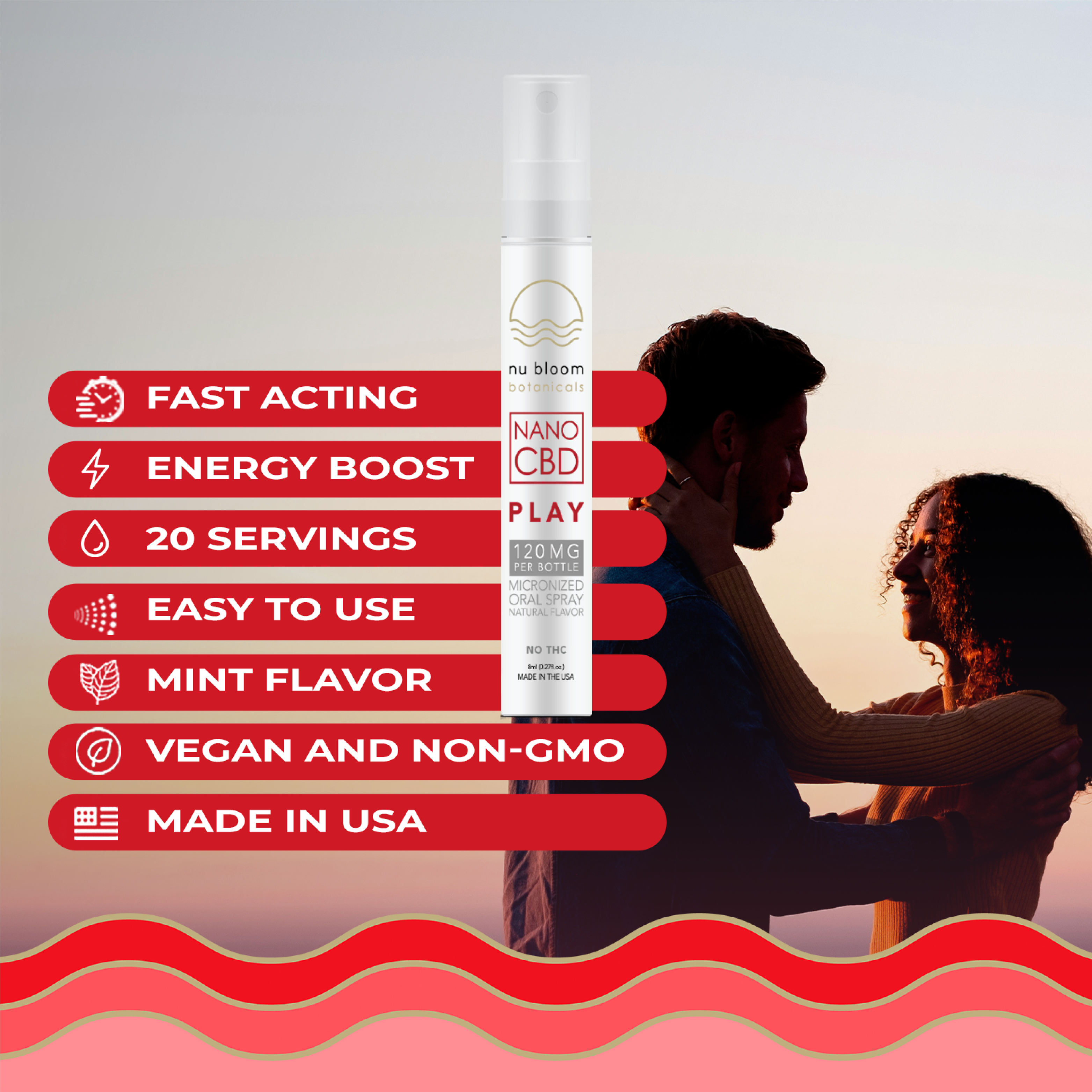 Play CBD Oral Spray – Natural Energy & Performance Boost | 120mg, 8ml